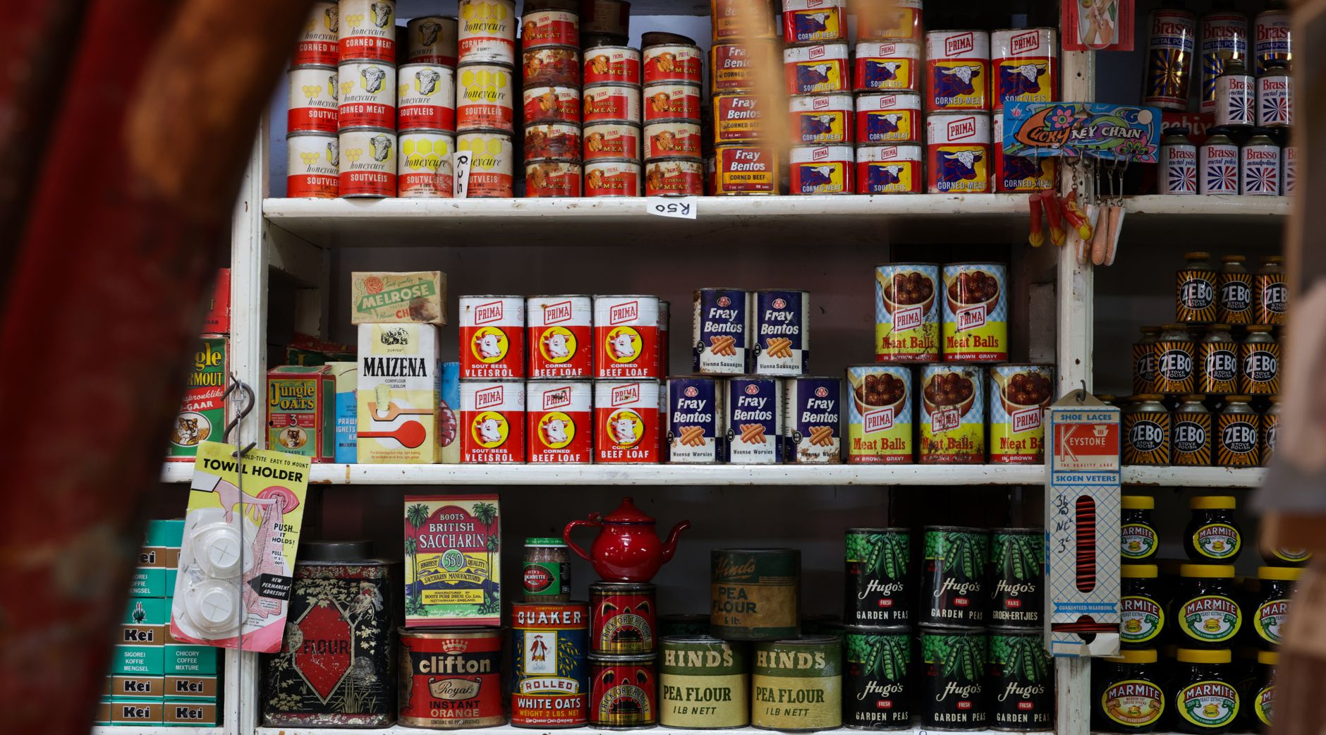 Which food items are essential to stock for an emergency?